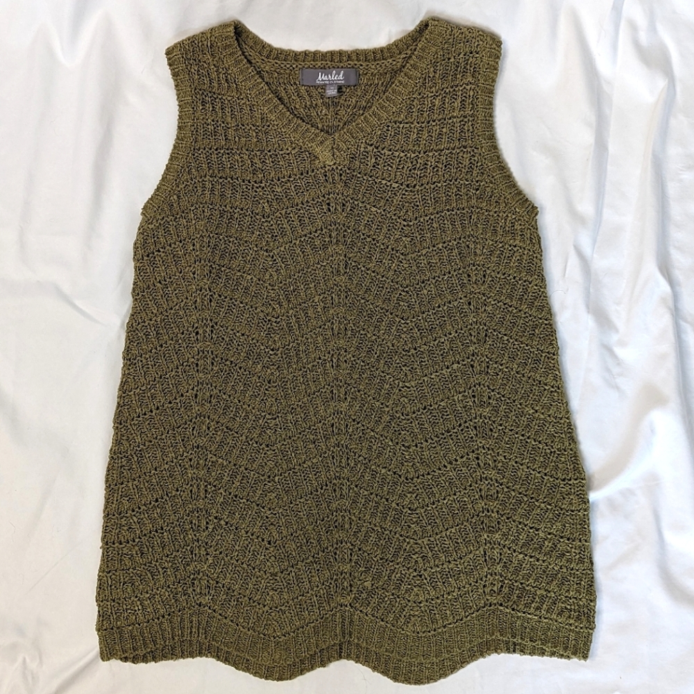 Marled Green Vest/Tank Size M